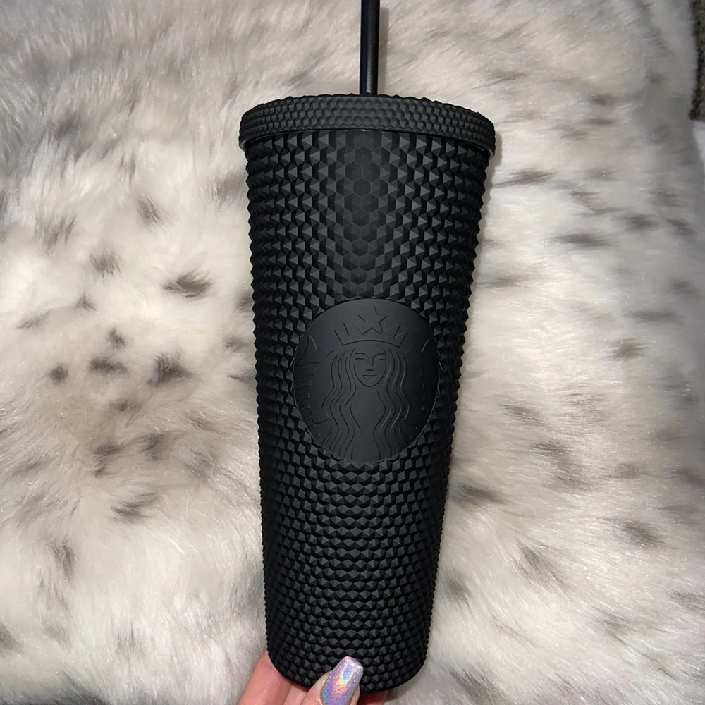 ❌LAST ONE🖤Starbucks studded‎ Matte black tumbler New …